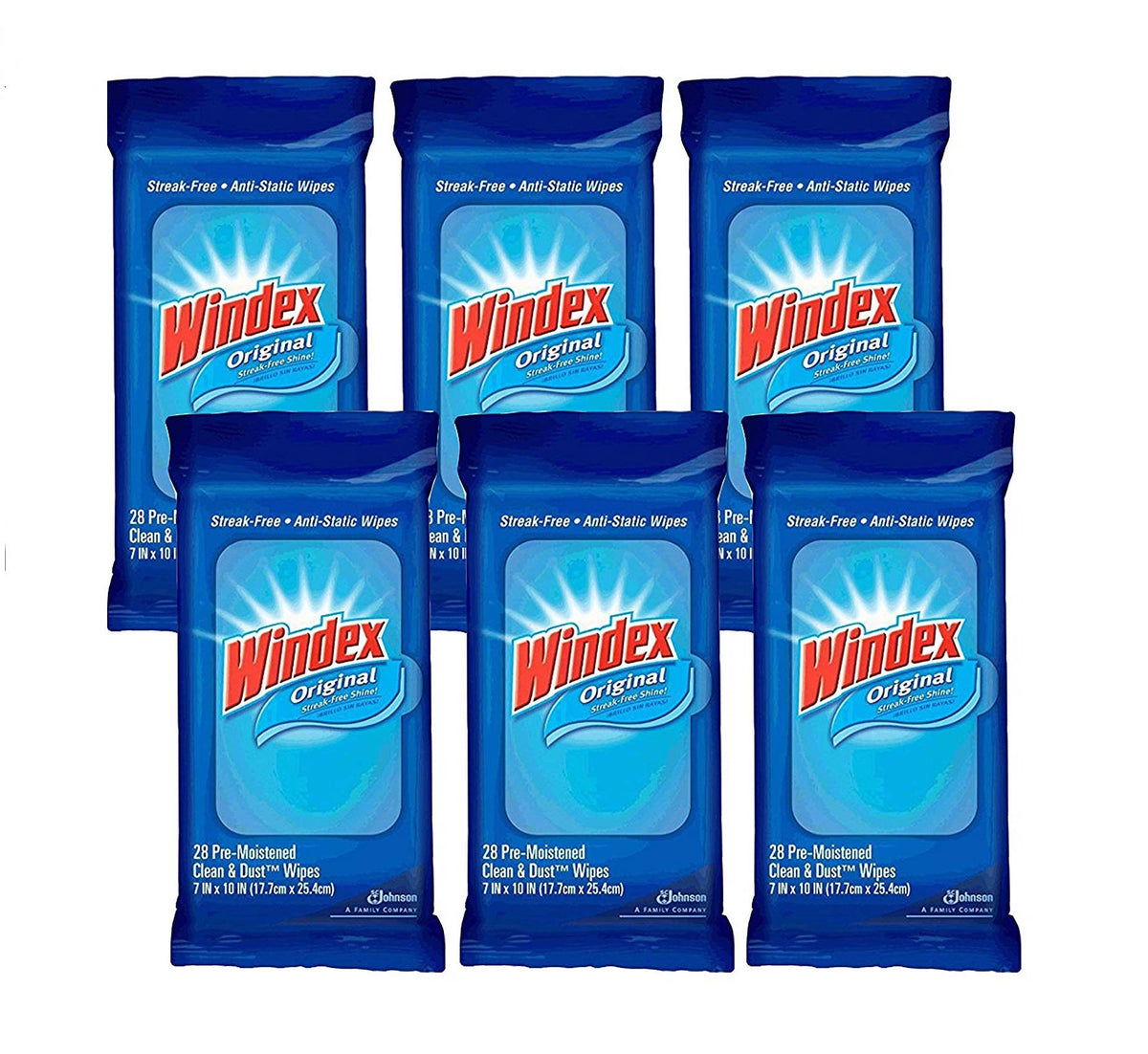 Windex 70232 Original Windex� Glass & Surface Wipes 28 Count