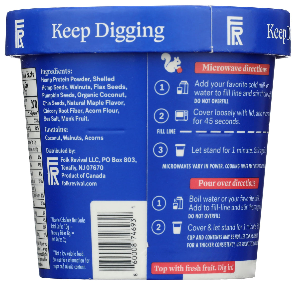 Folk Revival Maple Walnut Cereal Cup, 1.94 Oz