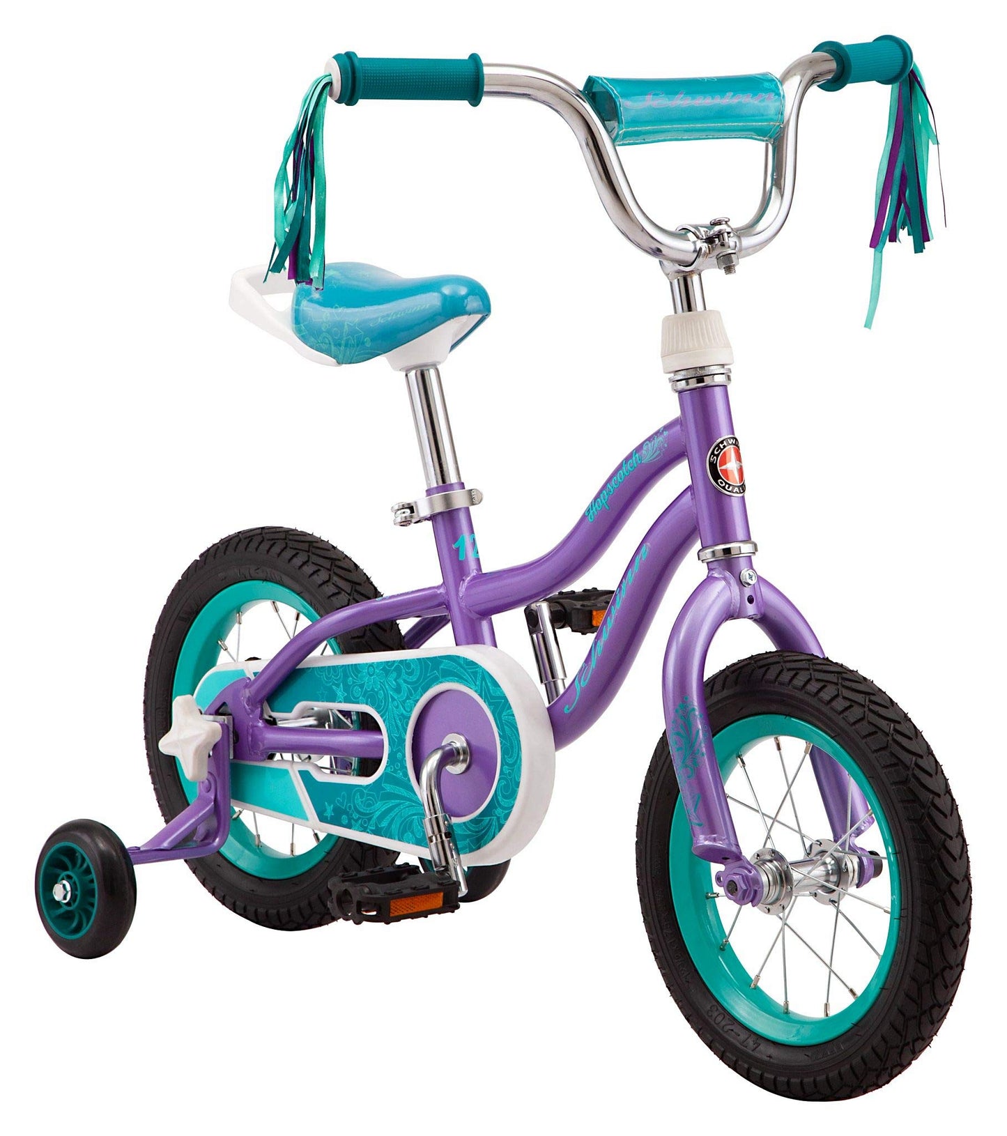 Schwinn Hopscotch Quick Build Kids Bike, 12-Inch Wheels, Smart Start Steel Frame, Easy Tool-Free Assembly, Purple