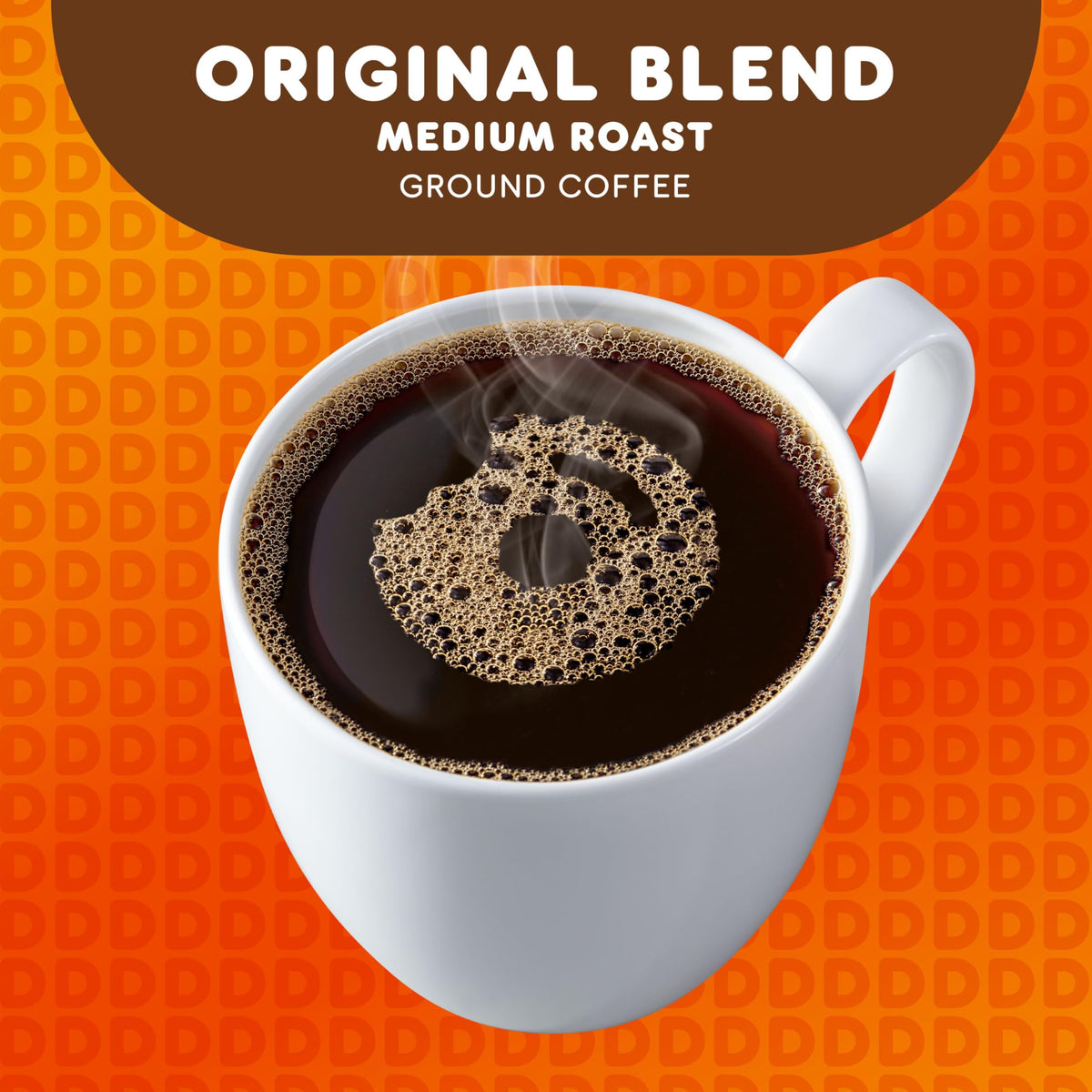 Dunkin' Original Blend Medium Roast Ground Coffee, 12 Ounce, brown