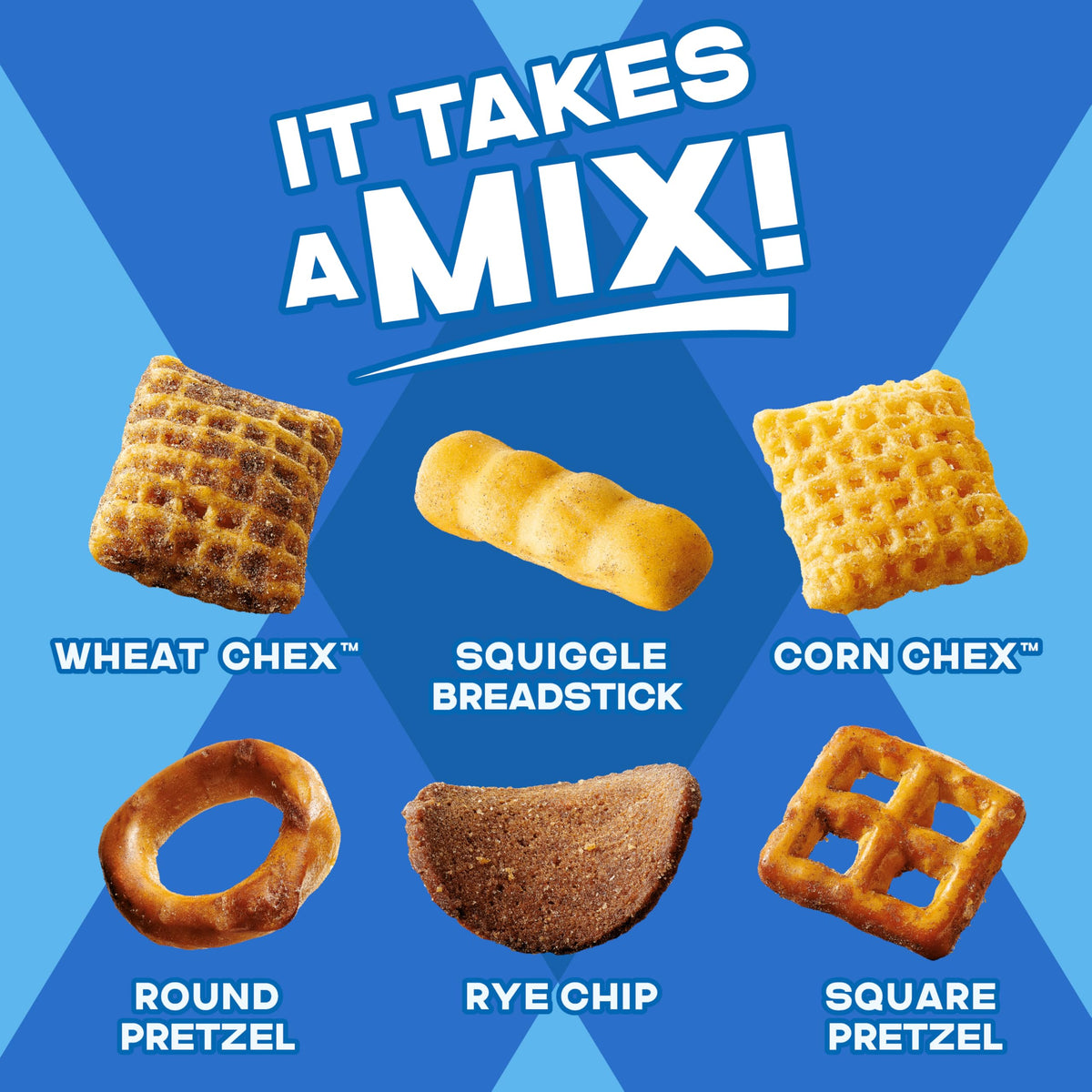 Chex Mix Traditional Original Recipe Snack Mix, Snacks, Tub, 20 oz