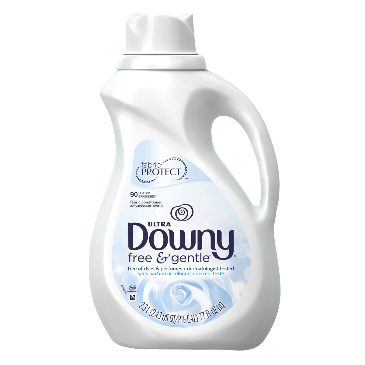 Downy Free & Gentle Liquid Fabric Softener, 77 fl oz, 90 Loads