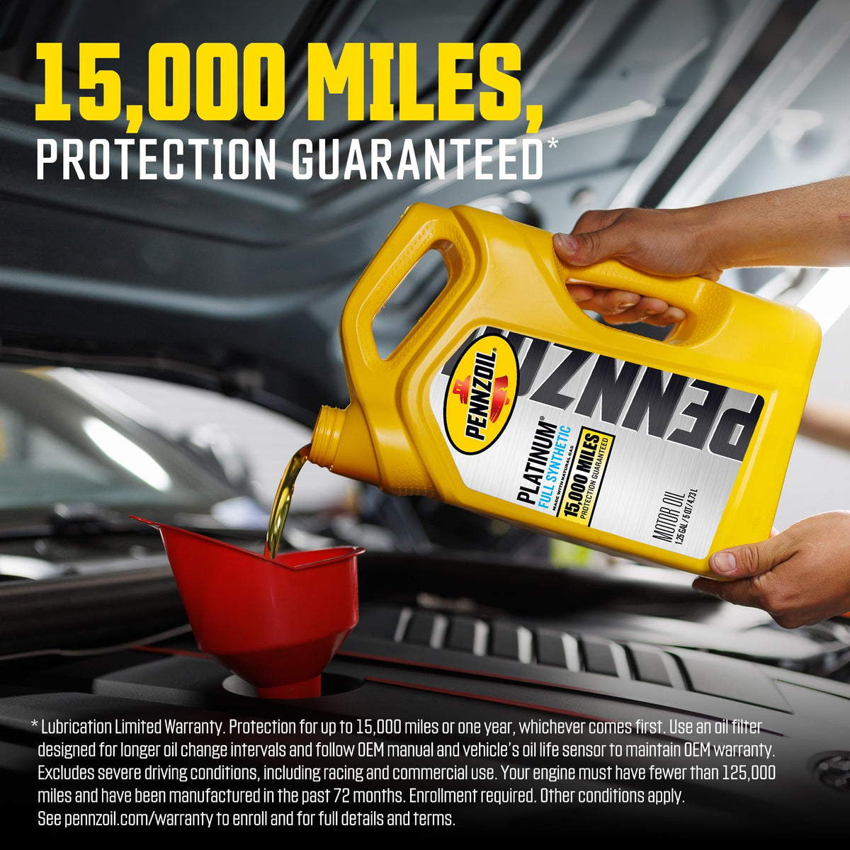 Pennzoil Platinum Full Synthetic 0W-16 Motor Oil, 5 Quart