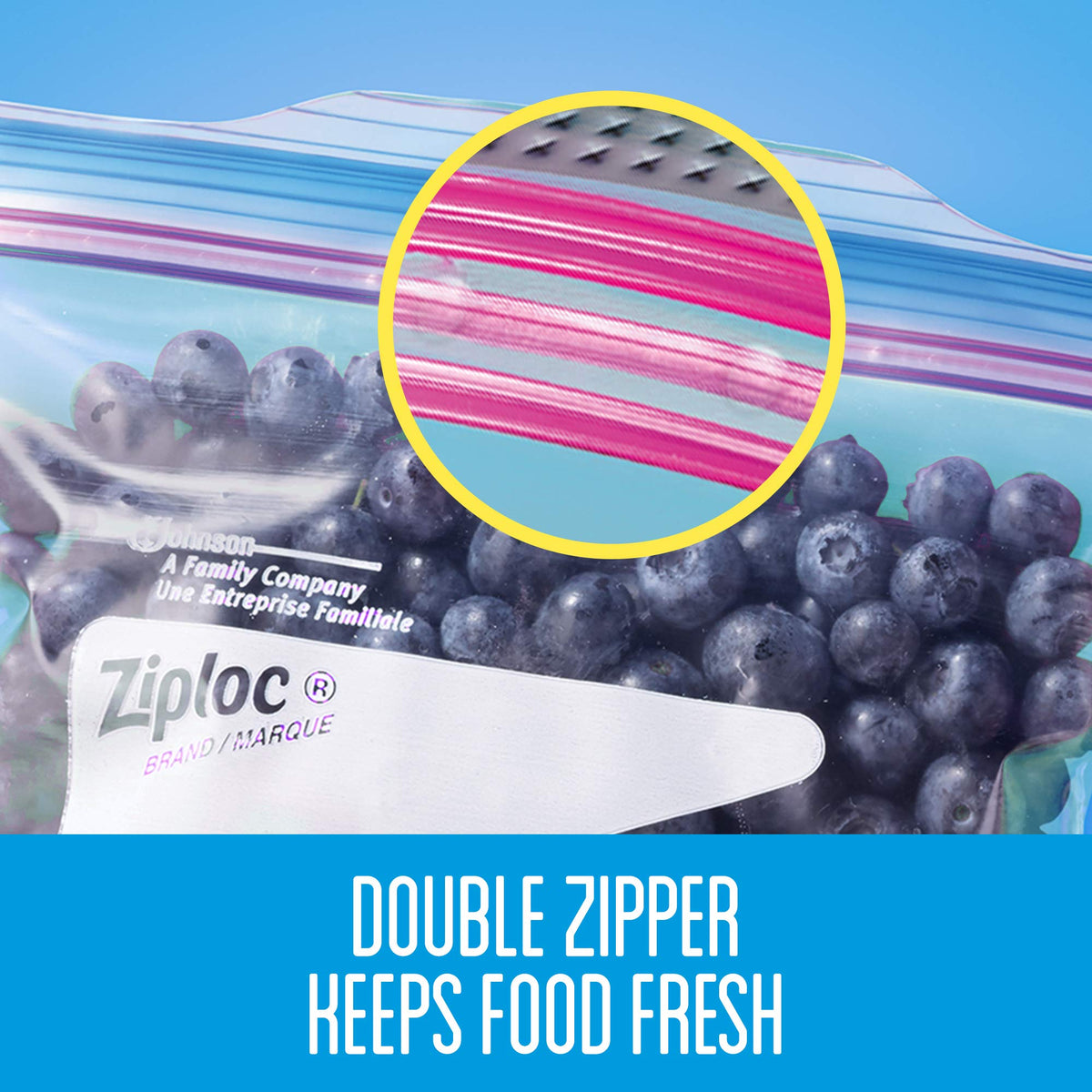 Ziploc Double Zipper Quart Freezer Bags, 216 Count