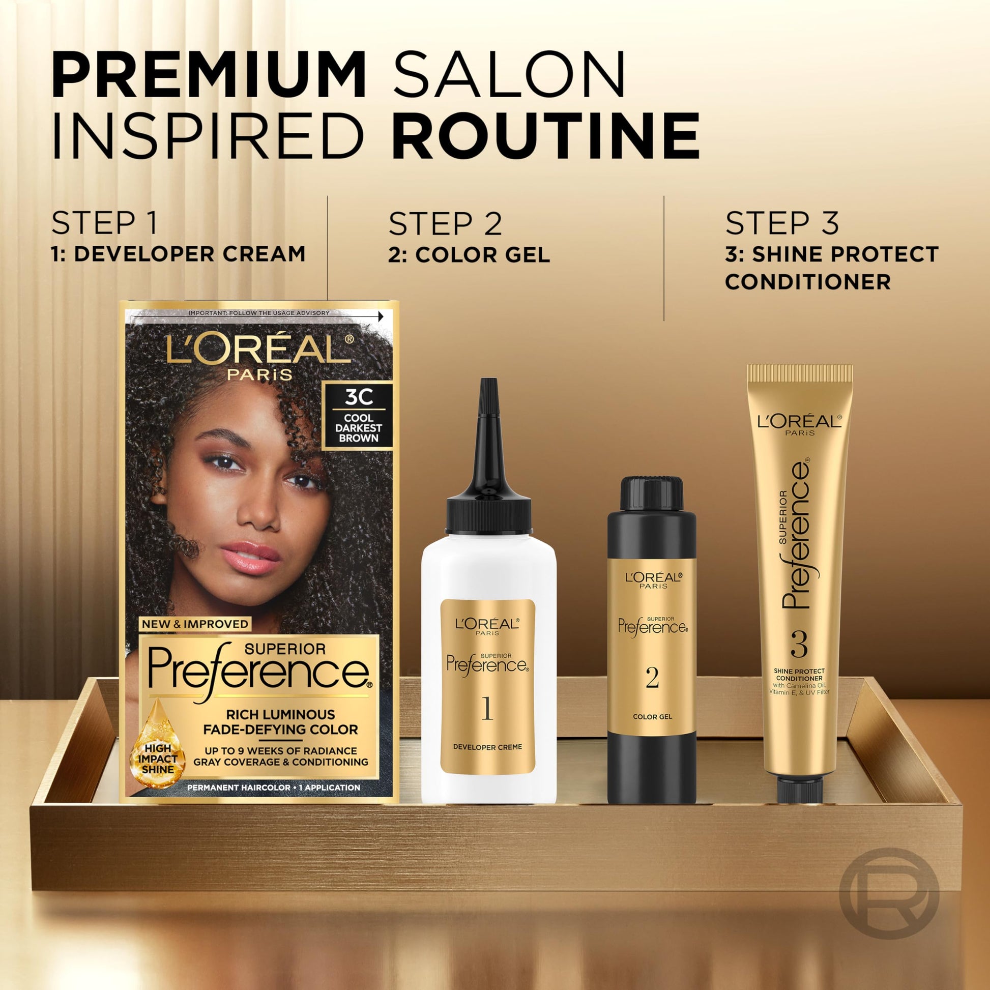 L'Oreal Paris Superior Preference Fade-Defying + Shine Permanent Hair Color, 4R Dark Auburn, Pack of 1, Hair Dye