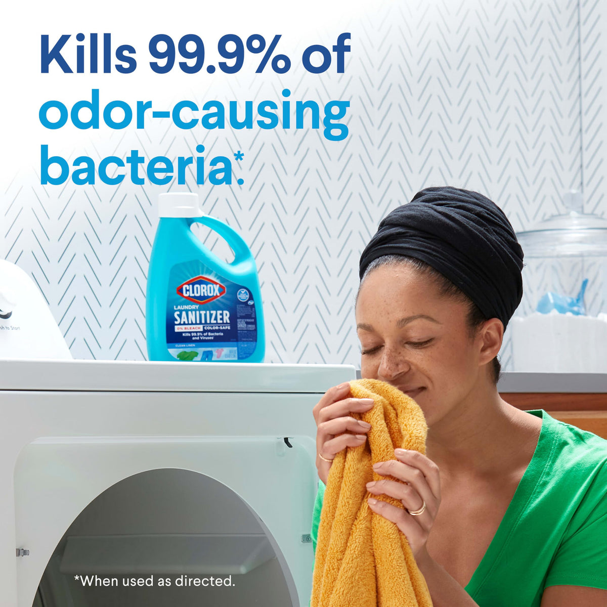 CLOROX Laundry Sanitizer, 0% Bleach, Color Safe, Clean Linen, 42 Fluid Ounces (Pack May Vary)