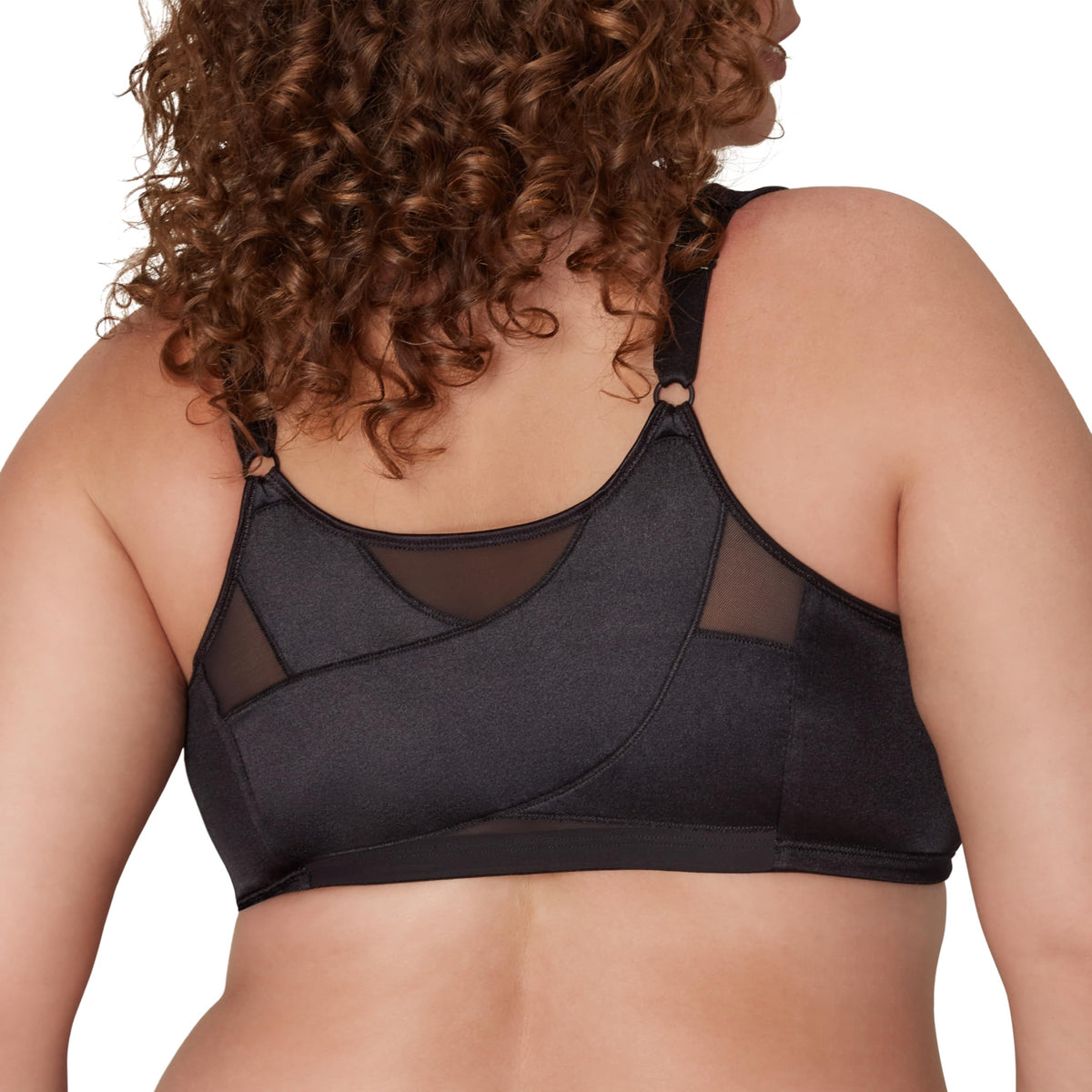 Playtex Womens 18 Hour Extra Back Support Front Close Wireless Use52e with 2-Pack Option Bra, Nude/Black (2 Pack), 42B US