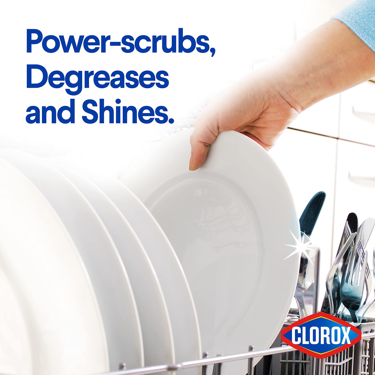 Clorox Triple Action Dishwasher Detergent Pacs, 43 Count (Case of 6, 258 Total Dishwashing Pacs), Fresh Scent