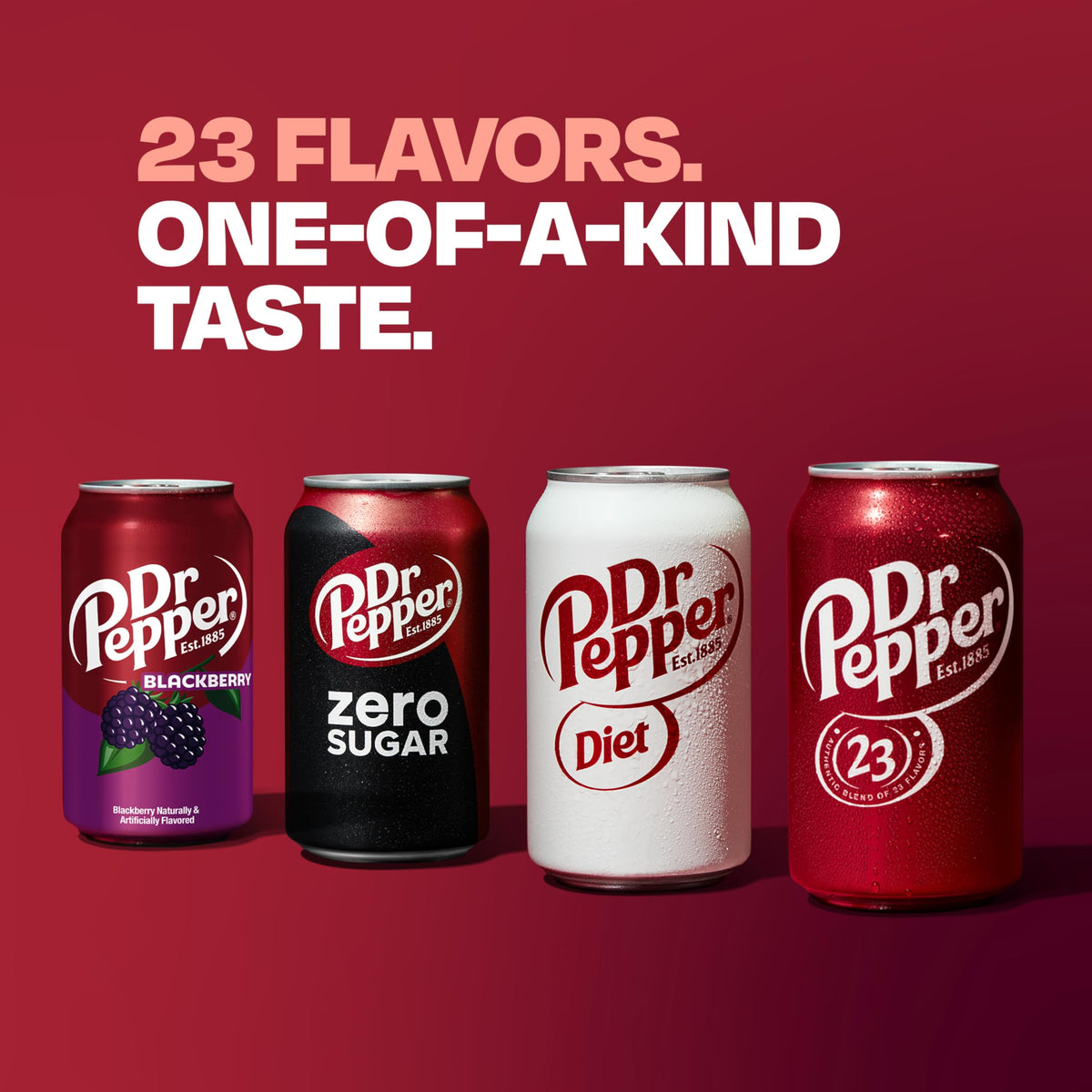 Diet Dr Pepper Soda, 12 fl oz cans, 12 pack