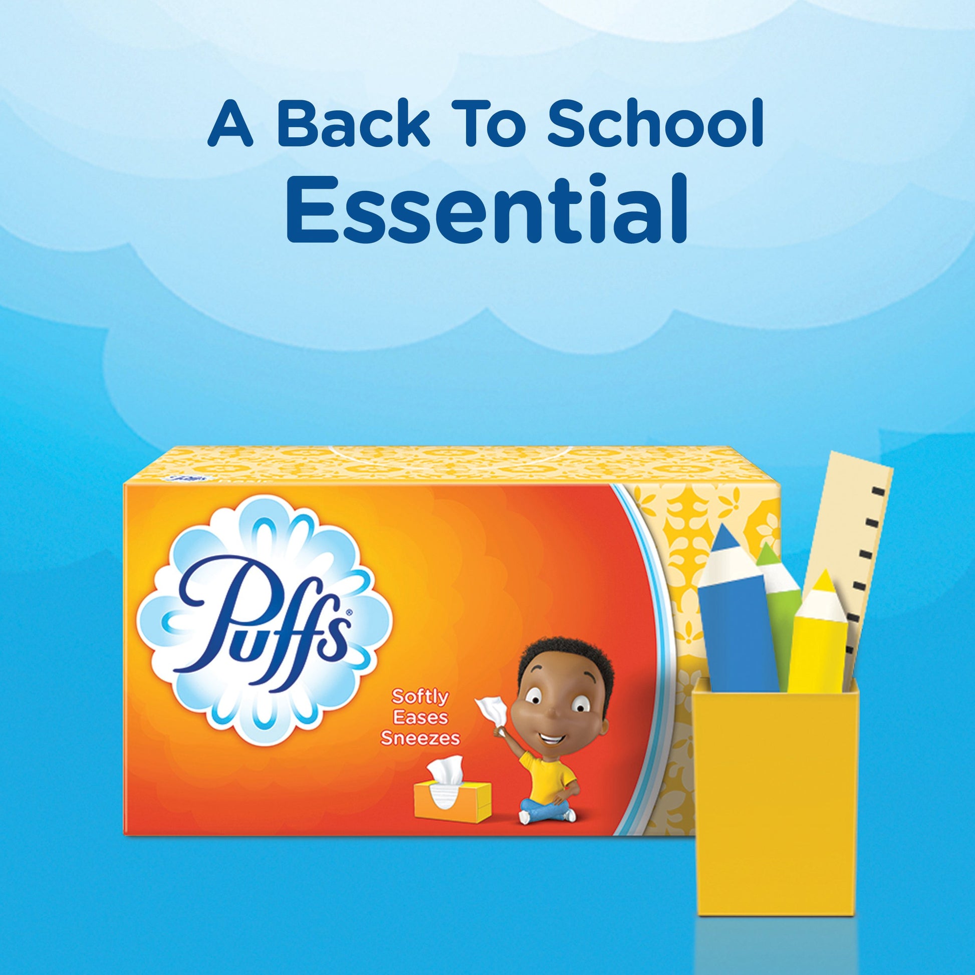 Puffs, Everyday Non-Lotion Facial Tissues, 24 Family Boxes, 180 Tissues per Box (4320 Tissues Total)