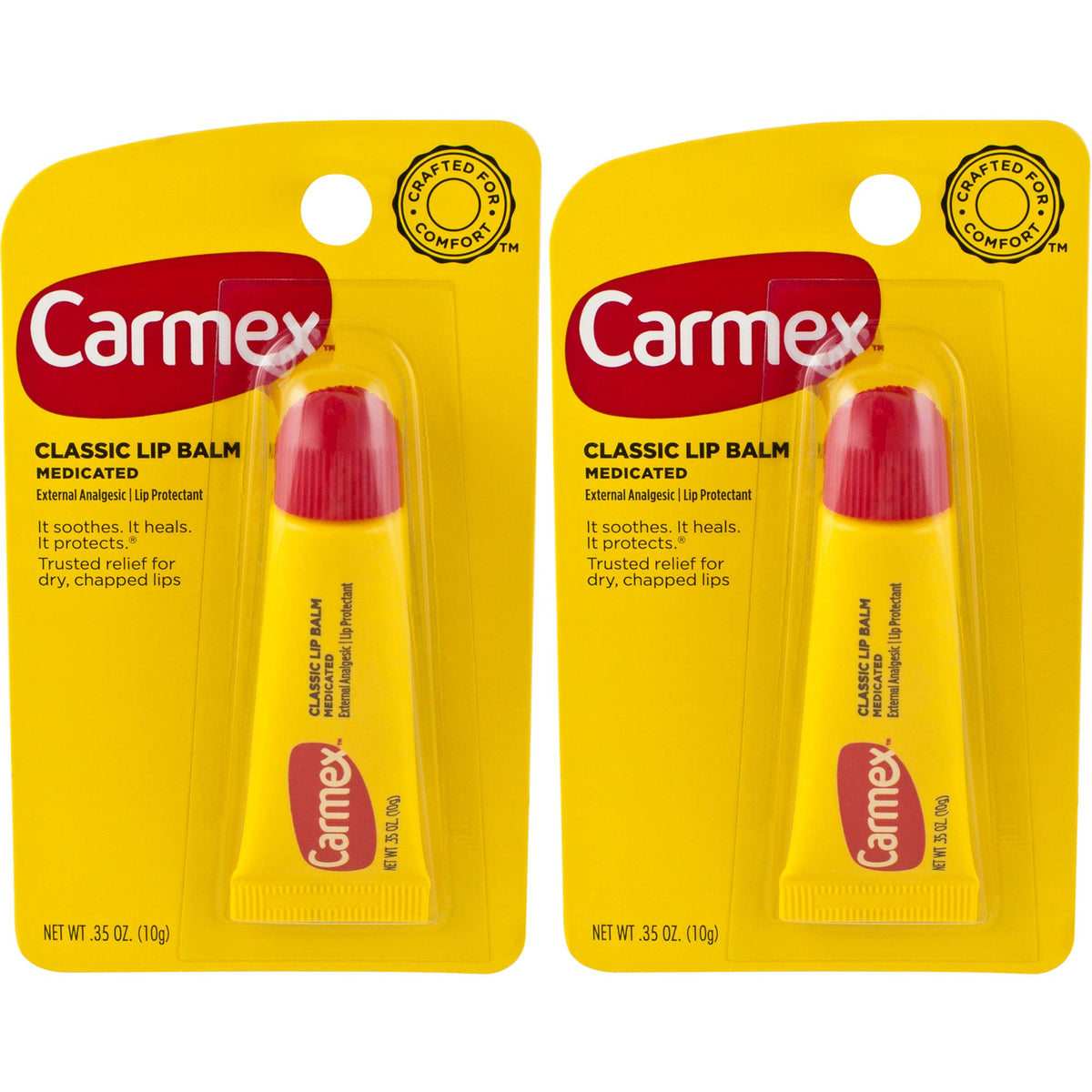 Carmex Lip Balm, 0.35 oz, Pack of 2