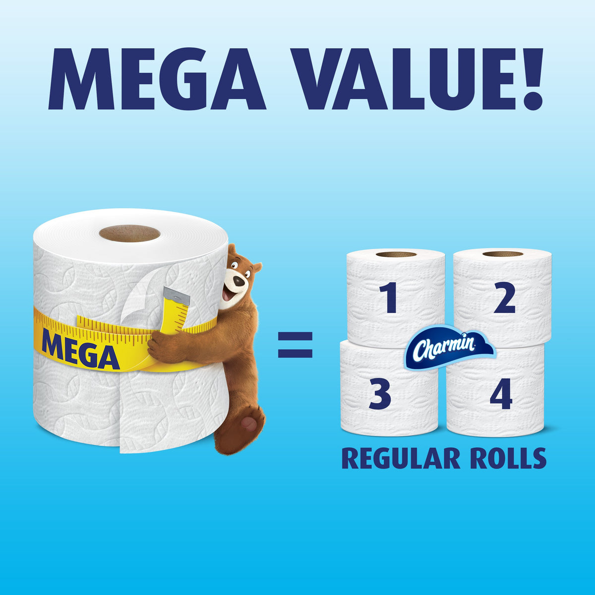 Charmin Ultra Strong Toilet Paper, 9 Mega Rolls = 36 Regular Rolls (Packaging May Vary)