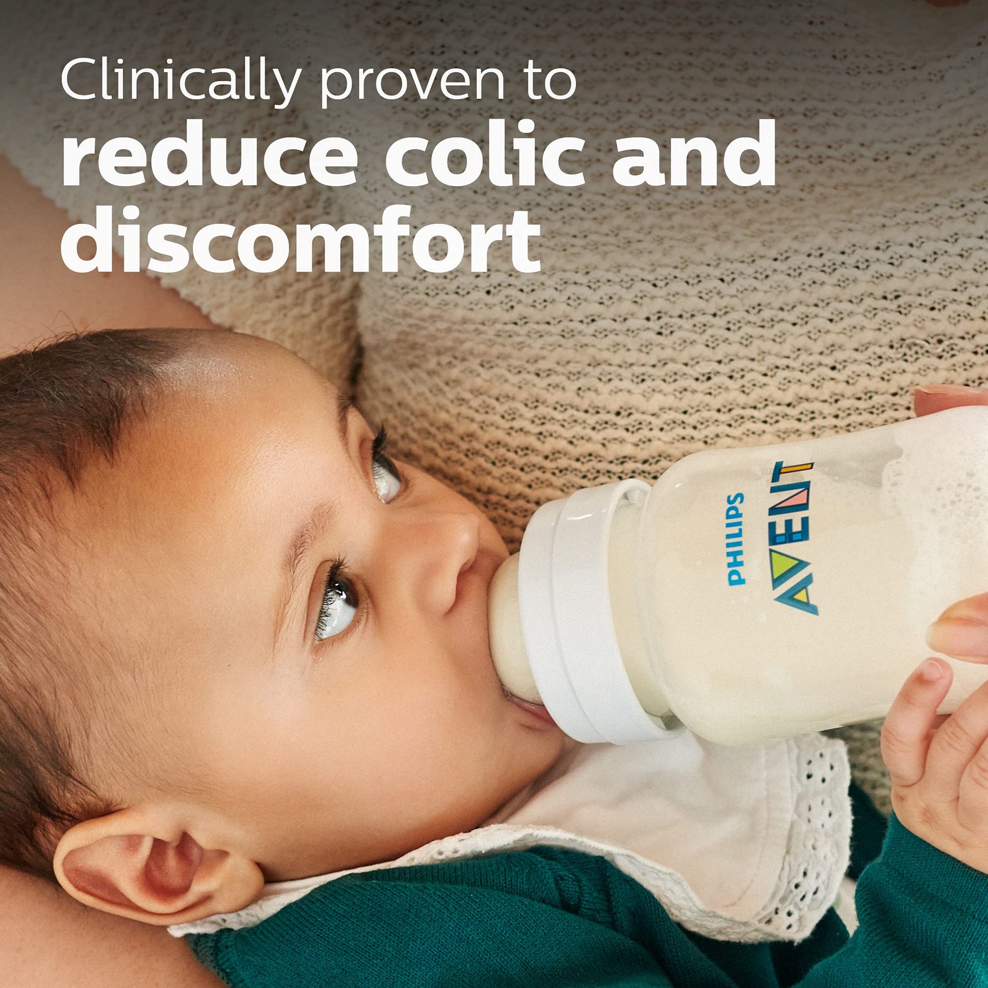 Philips AVENT Anti-Colic Baby Bottle Flow 3 Nipple, SCY763/04, 4 Count (Pack of 1)