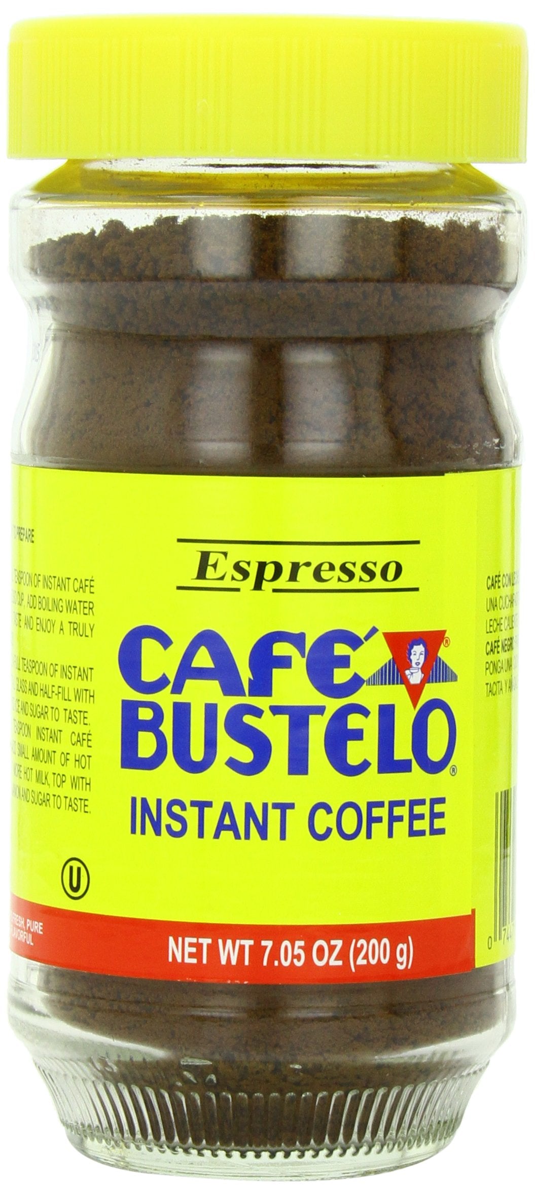 Café Bustelo Coffee, Espresso Style Instant Coffee, 7.05 Ounces, 12 Count