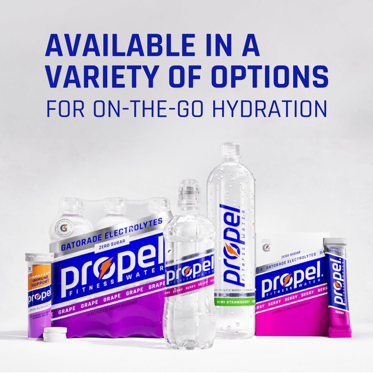 Propel Immune Support Tablets, Orange Raspberry, Makes 16.9oz Fl Oz (Pack of 80)