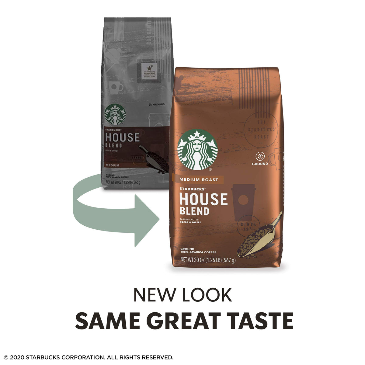 Starbucks Medium Roast Ground Coffee â€” House Blend â€” 100% Arabica â€” 1 bag (20 oz.)
