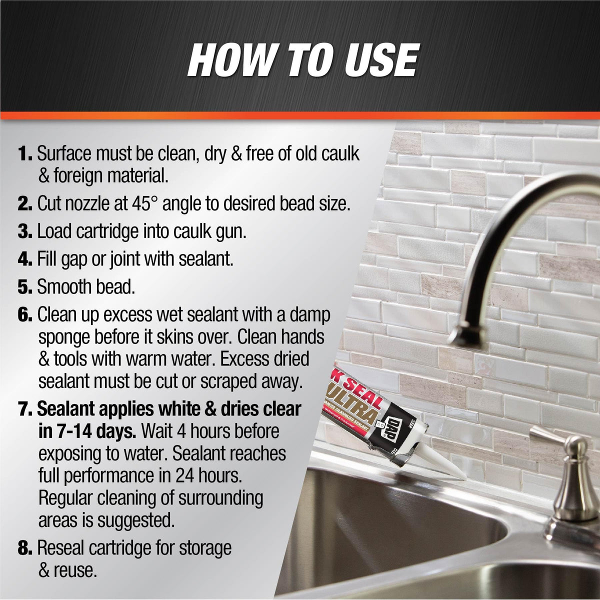 DAP 18898 Kwik Seal Ultra, 10.1 oz, Clear