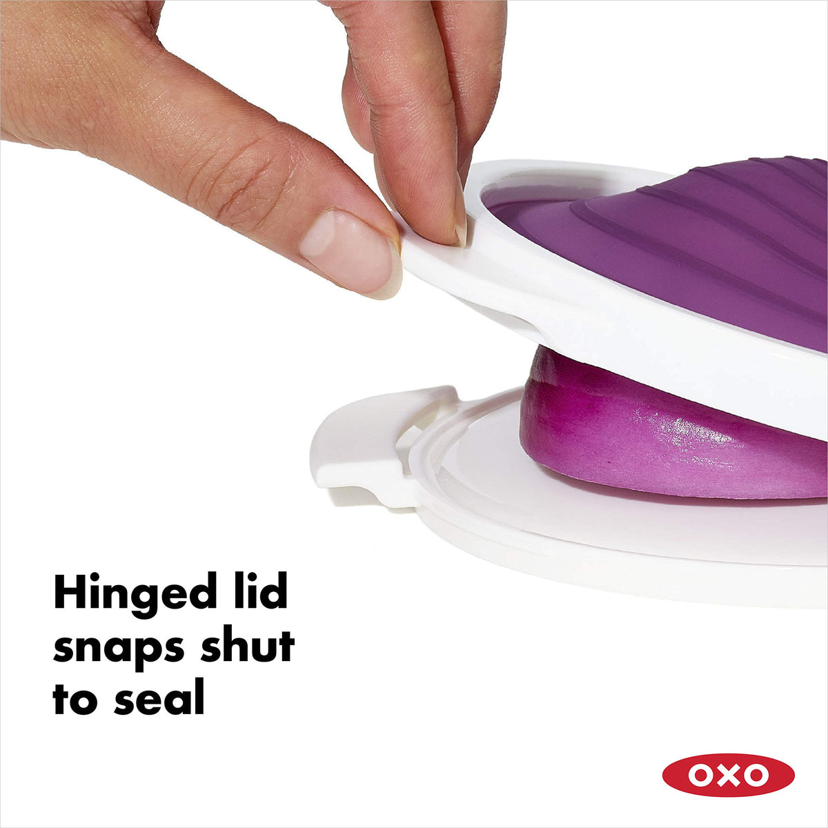 OXO Good Grips Cut & Keep Reusable Silicone Onion Saver,White