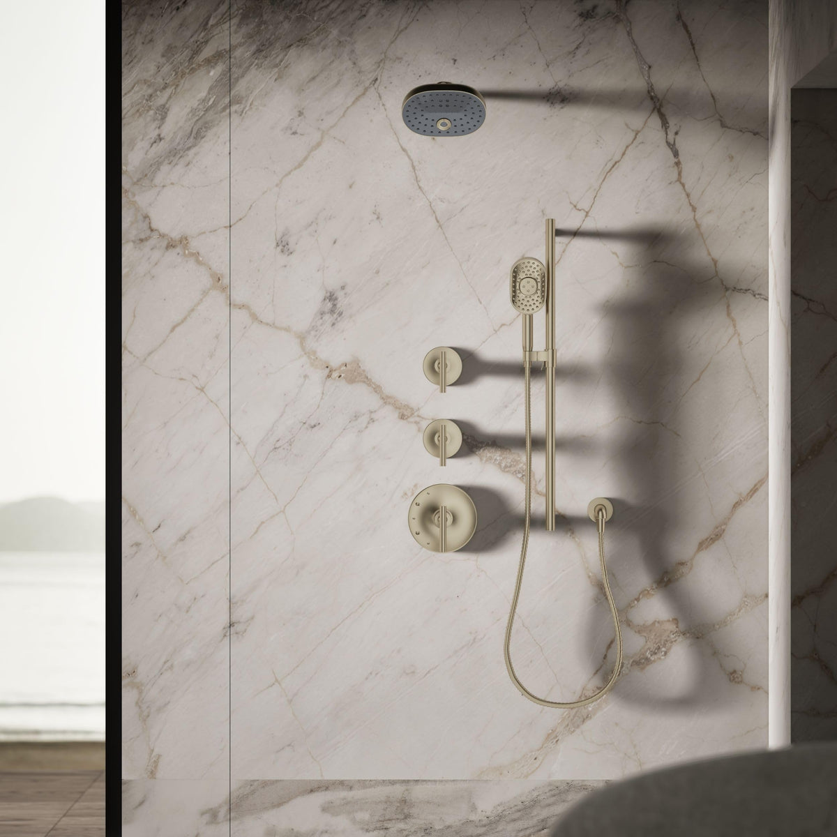 Kohler 26290-BV Statement® Three-function showerhead, 2.5 gpm, Vibrant Brushed Bronze