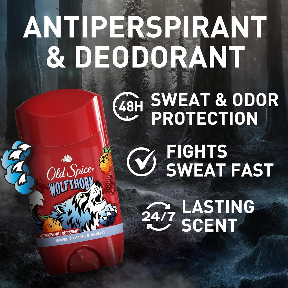 Old Spice Coll Wolfthorn Size 2.6z Old Spice Invisible Solid Wolfthorn 2.6z