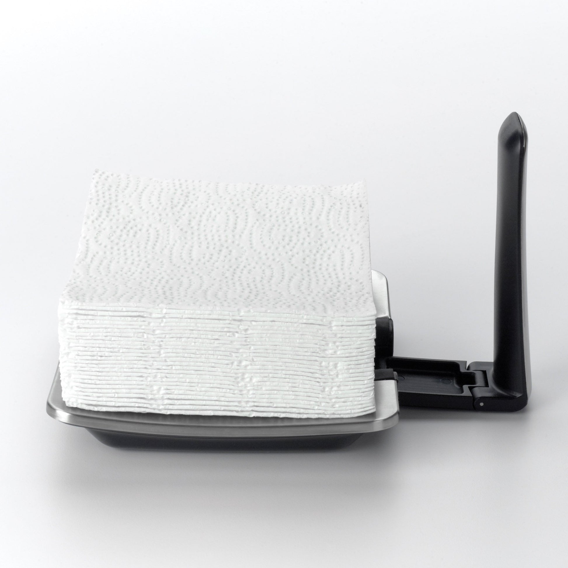 OXO Good Grips SimplyPull Napkin Holder, Stainless Steel, Silver/Black