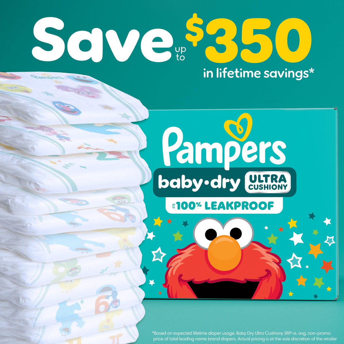 Pampers Diapers - Baby Dry - Size 2, 112 Count, Absorbent Disposable Infant Diaper (Packaging May Vary)