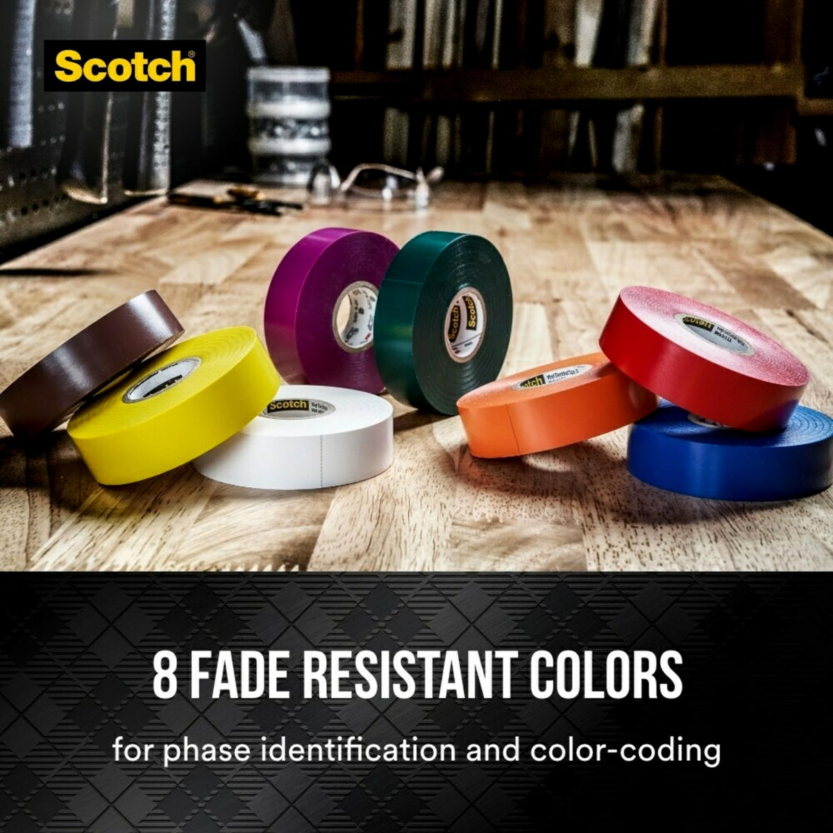 3M 10810 Scotch 35 Vinyl Electrical Color Coding Tape, 3/4-Inch x 66ft, Red