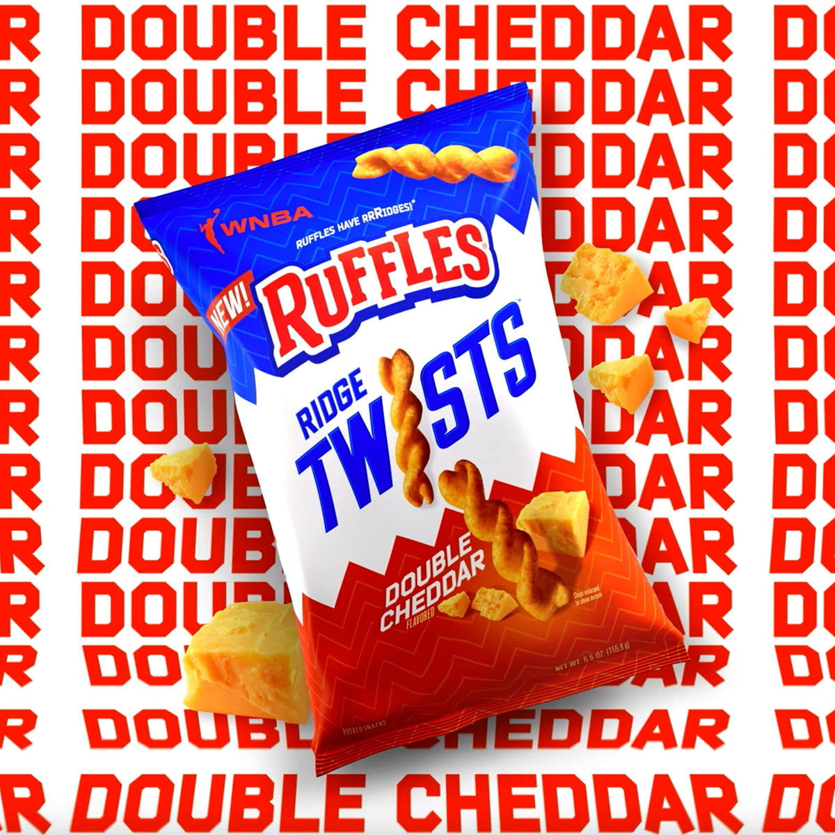 Ruffles Ridge Twists, Smoky BBQ & Double Cheddar flavor Variety Pack, 36 Count