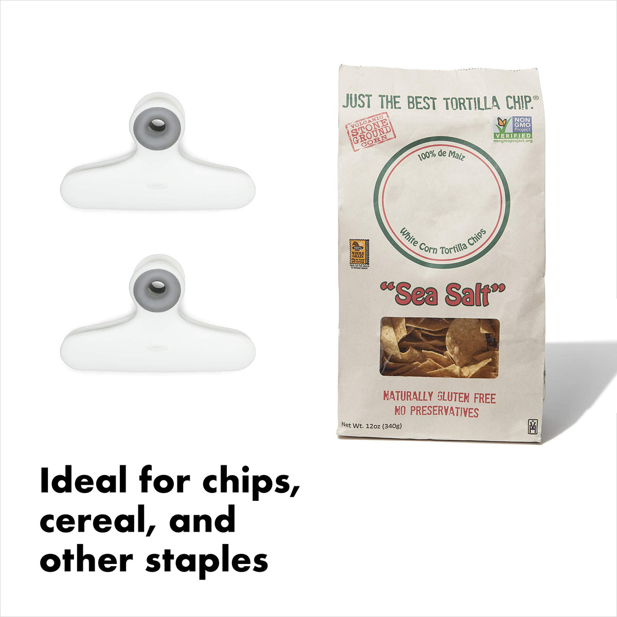 OXO Good Grips Bag/Plastic Chip Clips - 2 Pack, White