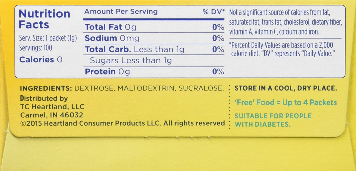 Splenda No-Calorie Sweetener Packets, 100 Count (Pack of 12)