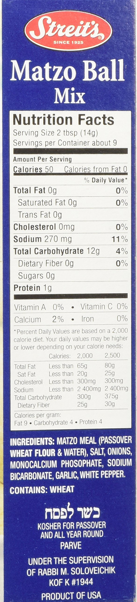 Streit's Matzo Ball & Soup Mix, Kosher For Passover, 4.5 Oz (Pack of 3)