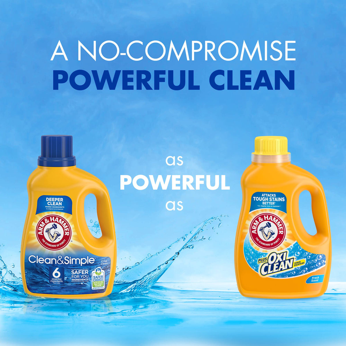 Arm & Hammer Clean & Simple, 25 Loads Liquid Laundry Detergent, 43.75 Fl oz, (packaging may vary)