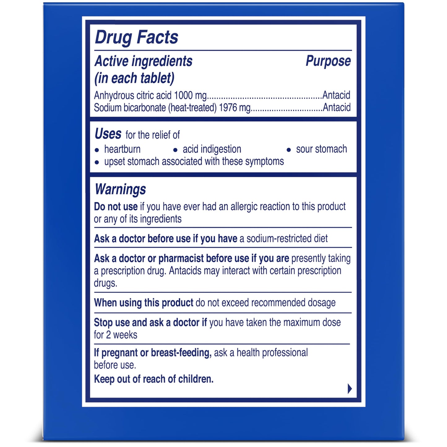 Alka-Seltzer Extra Strength Heartburn Relief Effervescent Antacid Tablets, Fast Indigestion Relief, 24 Ct