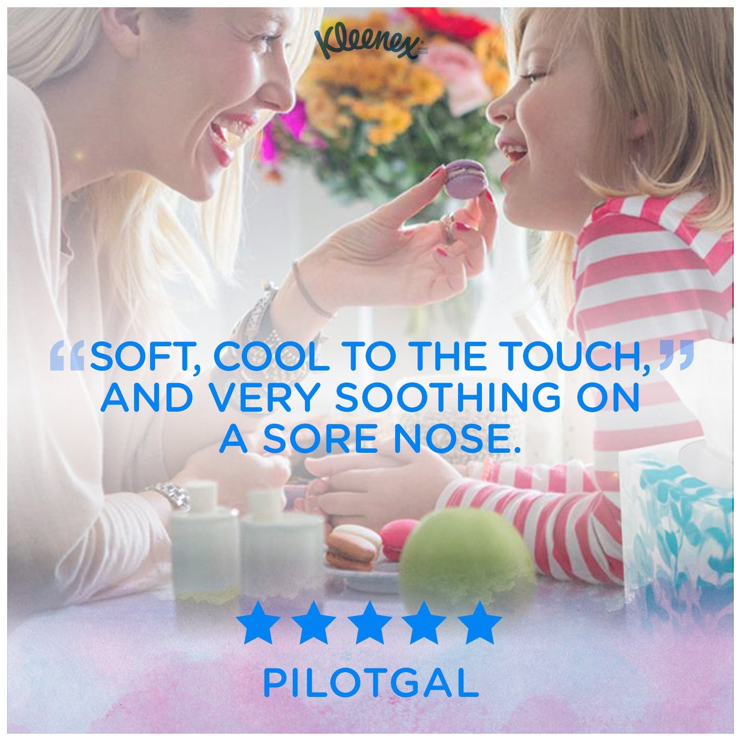 Kleenex Cool Touch Facial Tissues, Cube Box, 50 Count (Pack of 1)