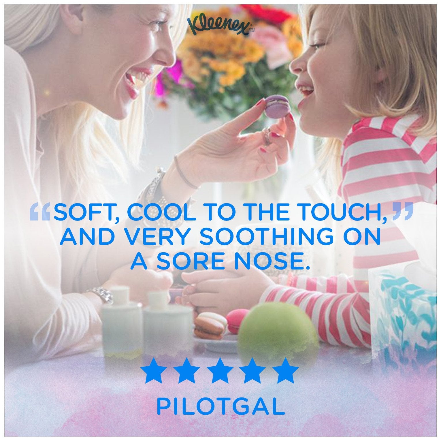 Kleenex Cool Touch Facial Tissues, Cube Box, 50 Count (Pack of 1)
