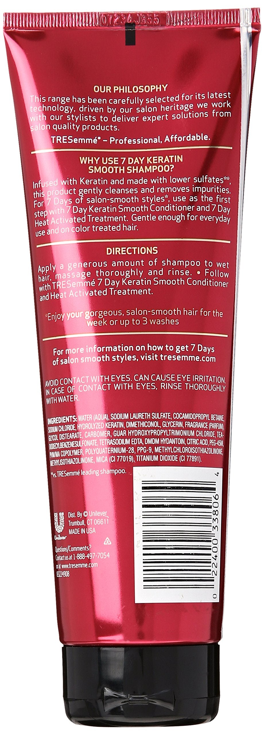 TRESemmé Expert Selection Shampoo, 7 Day Keratin Smooth, 9 oz
