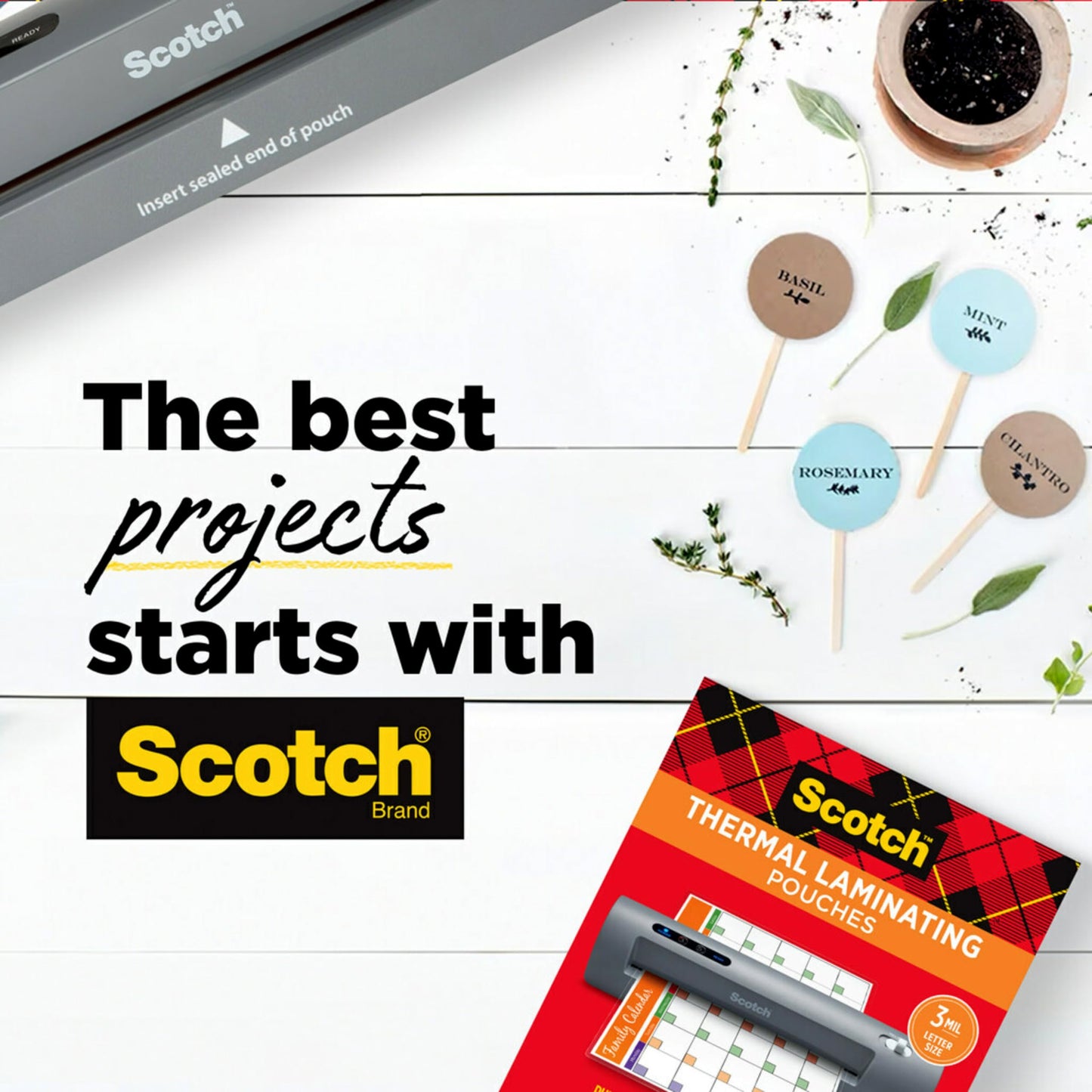 Scotch Thermal Laminating Pouches Premium Quality, 5 Mil Thick for Extra Protection, 20 Pack Business Card Size Laminating Sheets, Our Most Durable Lamination Pouch, 2.3 x 3.7 inches (TP5851-20)