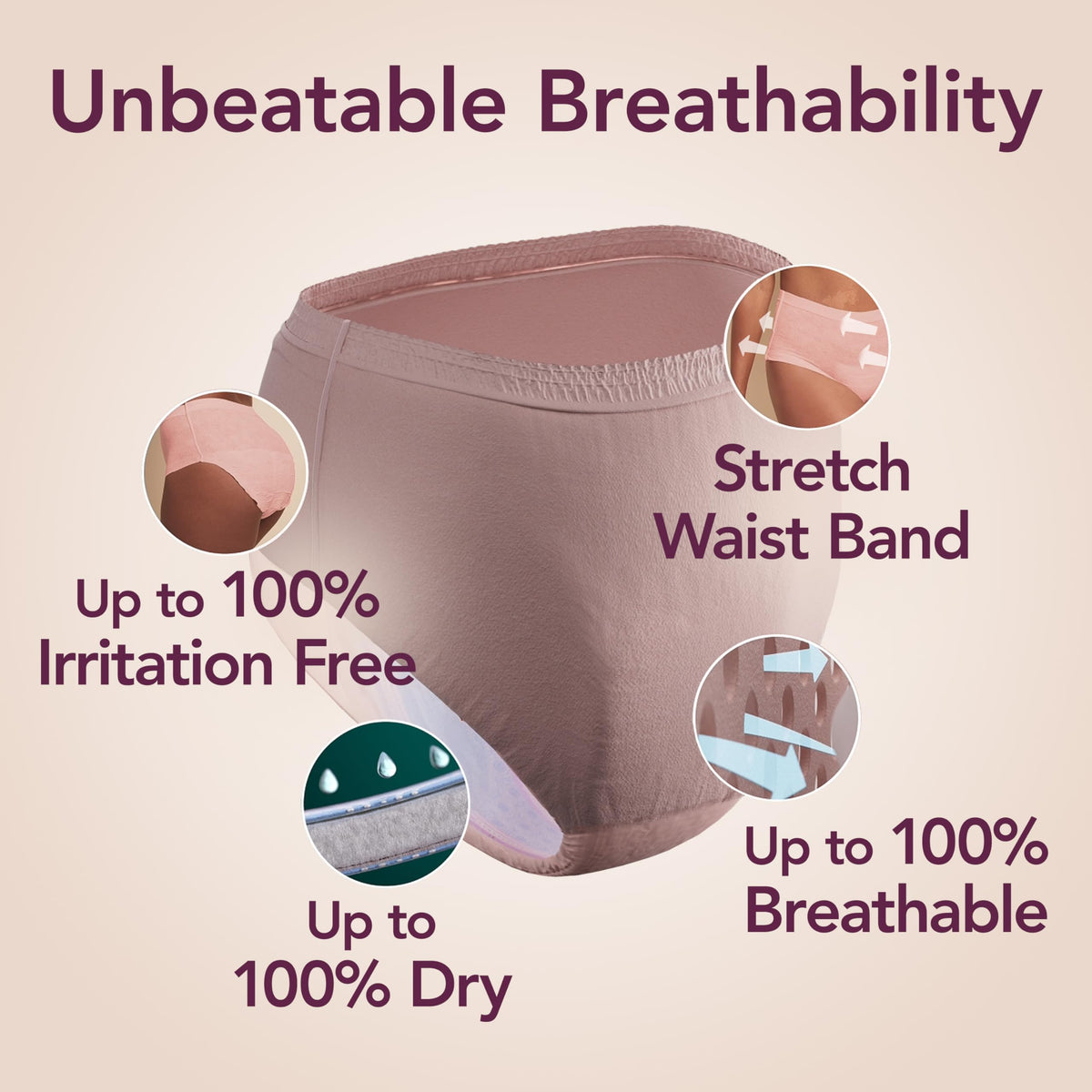 Depend Silhouette Adult Diapers, Incontinence & Postpartum Bladder Leak Underwear for Women, Maximum Absorbency, Medium, Pink, 14 Count, Packaging May Vary