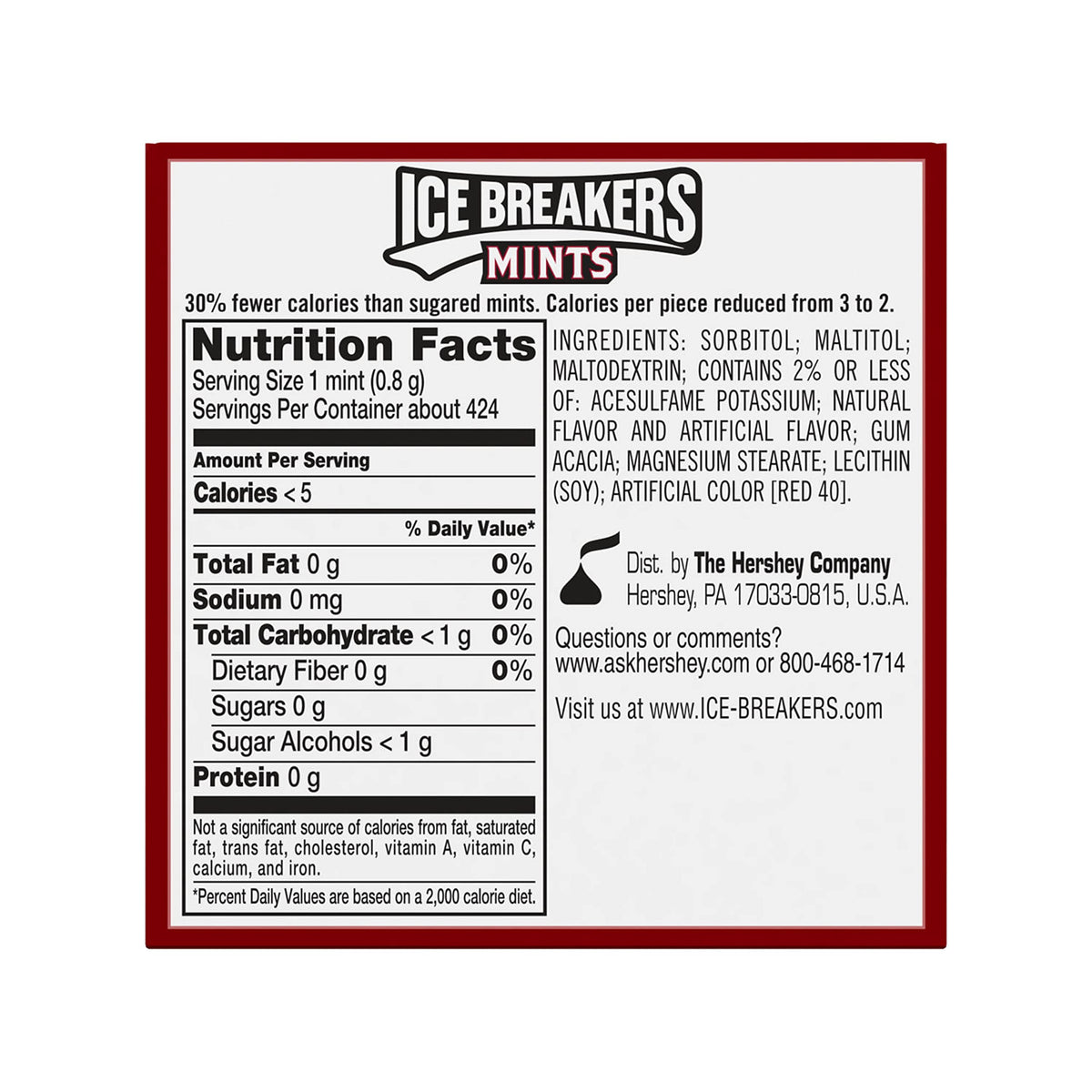 Ice Breakers Cinnamon Sugar Free Mints Tins, 1.5 oz (8 Count)