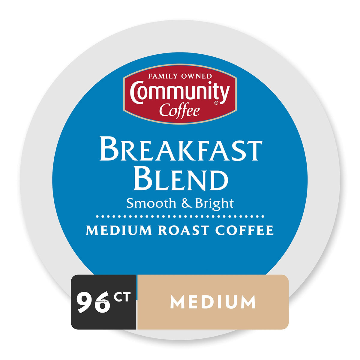 Community Coffee Breakfast Blend Medium Roast Single Serve K-Cup Compatible Coffee Pods, Box of 24 Pods (Pack of 4)