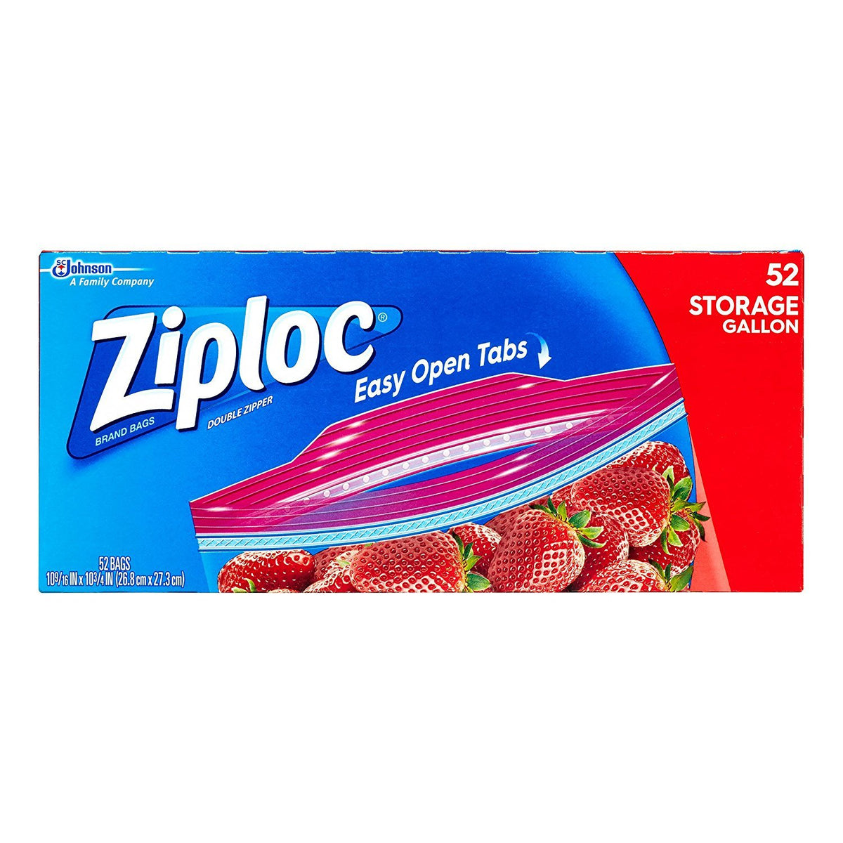 Ziploc Gallon Storage Bags, 52 Count, Pack of 3