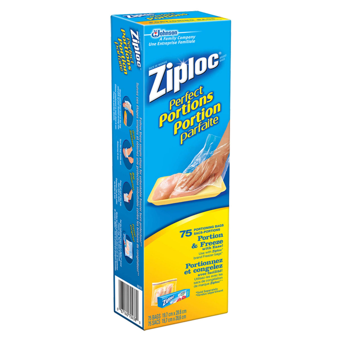 Ziploc Perfect Portions Freezer Bag, 75 Count