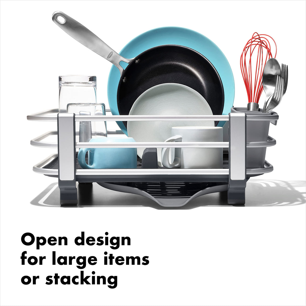 OXO Good Grips Aluminum Dish Rack, Gray
