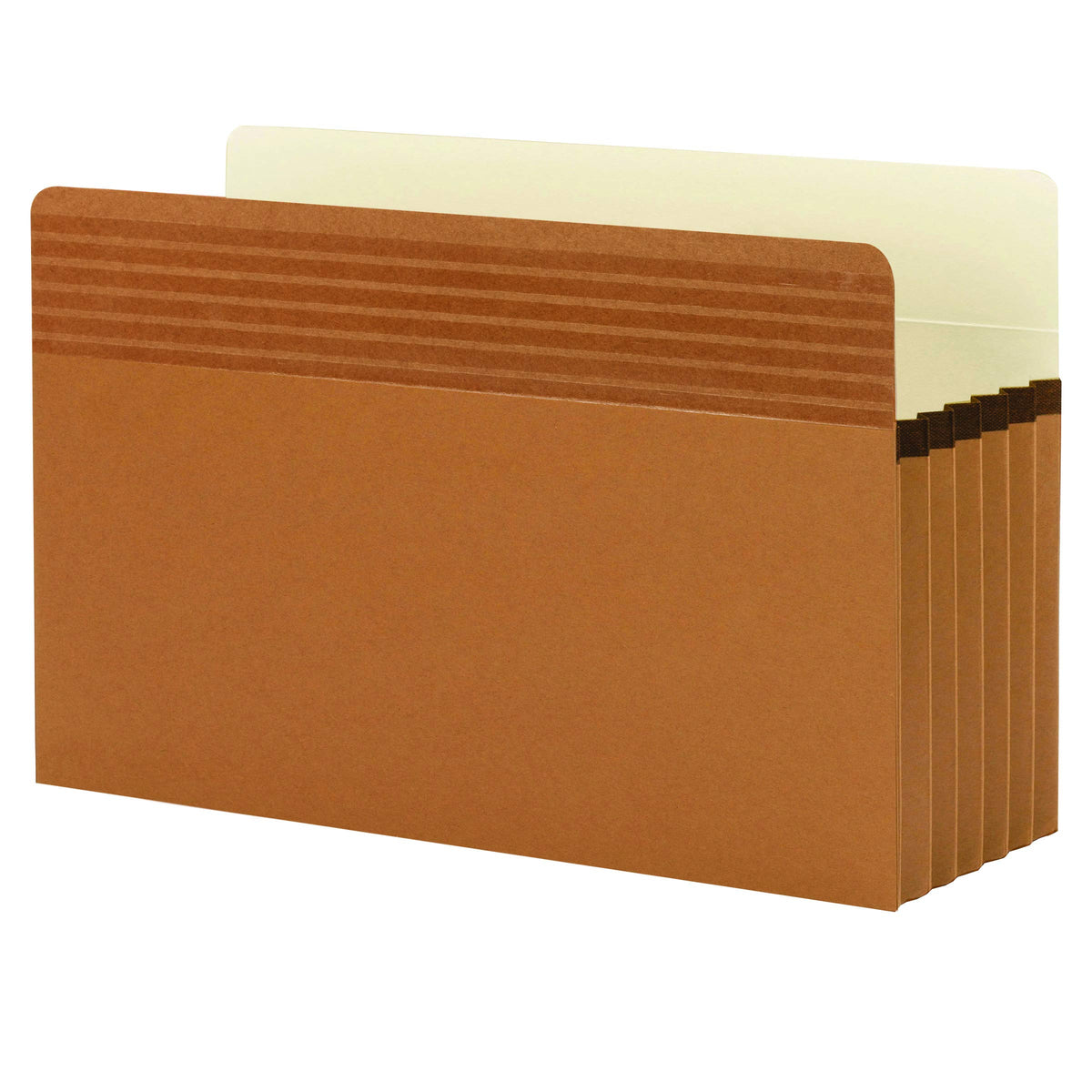 Smead Easy Grip® File Pocket, Straight-Cut Tab, 5-1/4" Expansion, Legal Size, Redrope, 10 per Box (73211)