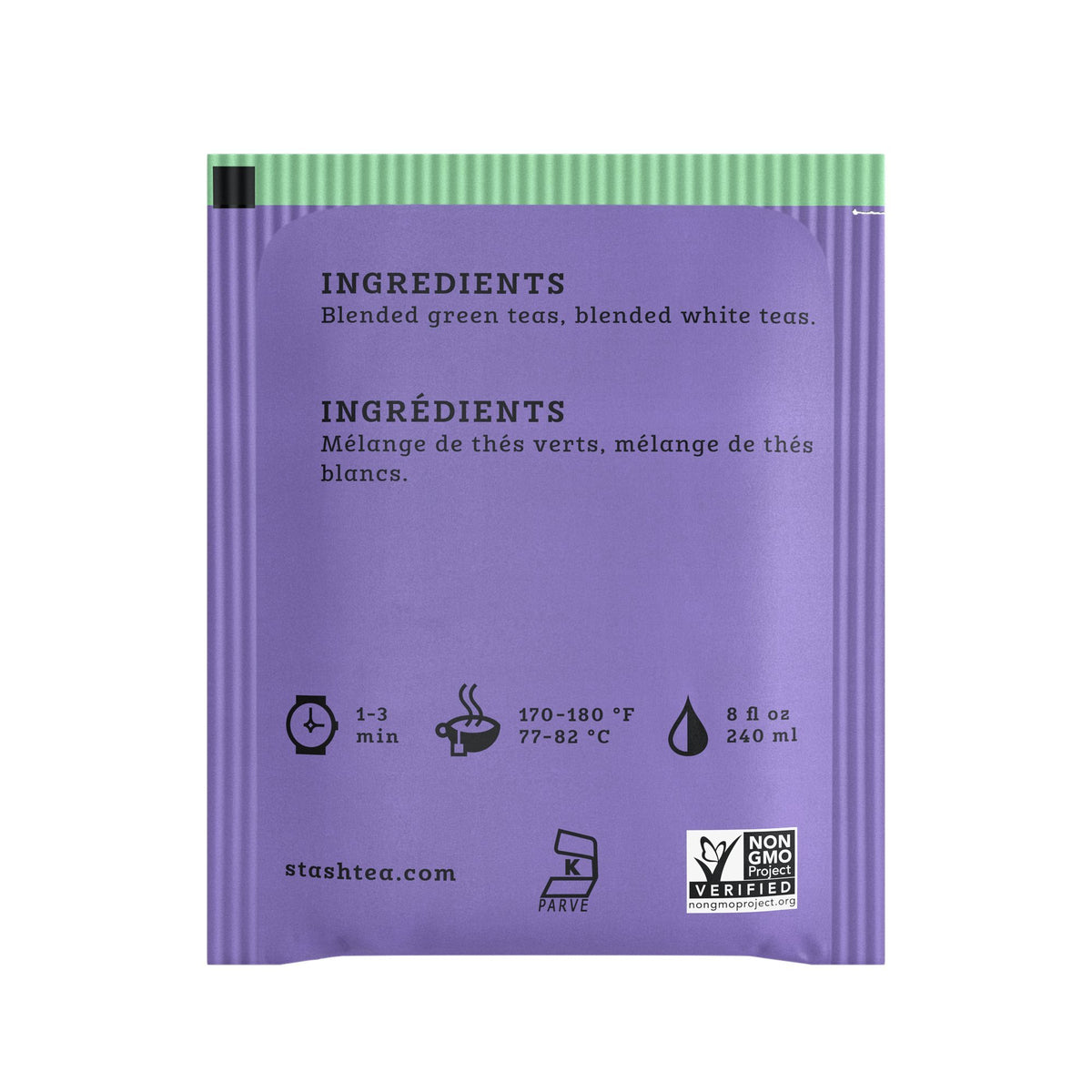 Stash Tea Fusion Green & White Tea, Box of 100 Tea Bags