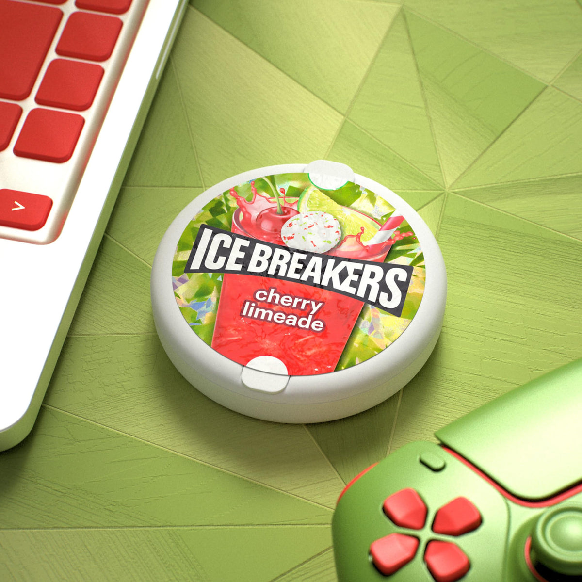 ICE BREAKERS Cherry Limeade Sugar Free Mints Tins, 1.5 oz (8 Count)