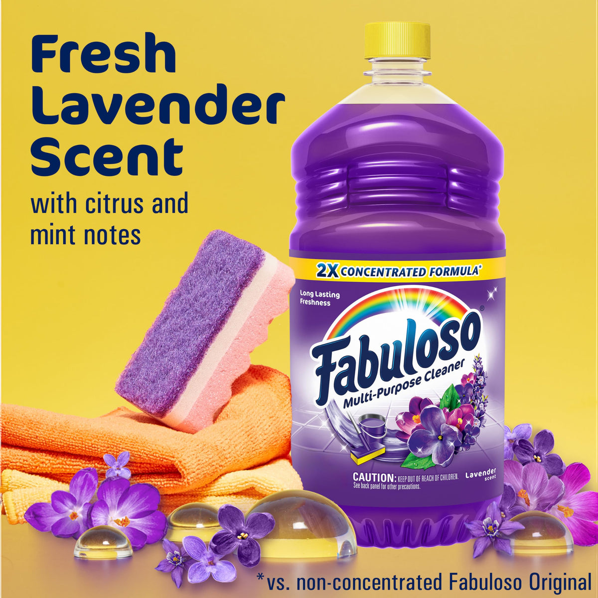 Fabuloso All Purpose Cleaner Refill, Lavender, 405.6 Oz (16.9 Oz, 24 Pack) - Bulk Cleaning Supplies Bundle - Multi-Surface Cleaner, Mopping Solution - Office Supplies (153105)