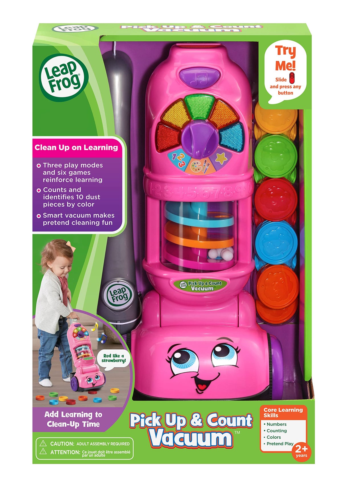 LeapFrog Pick Up and Count Vacuum, Pink