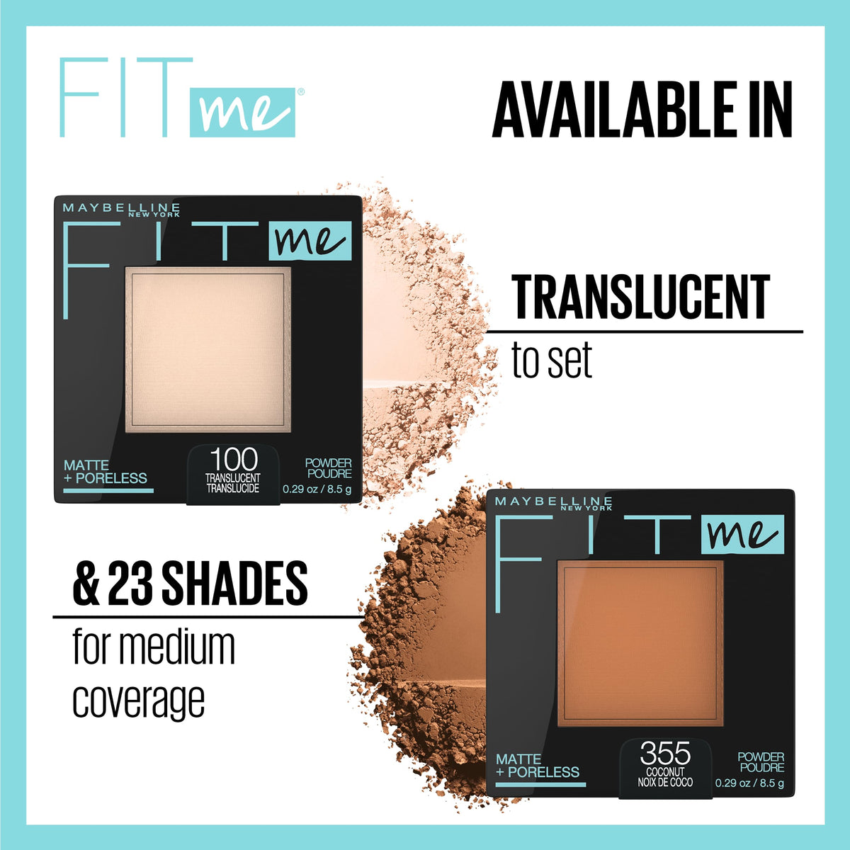 Maybelline Fit Me Matte + Poreless Pressed Face Powder Makeup & Setting Powder, Pure Beige, 1 Count