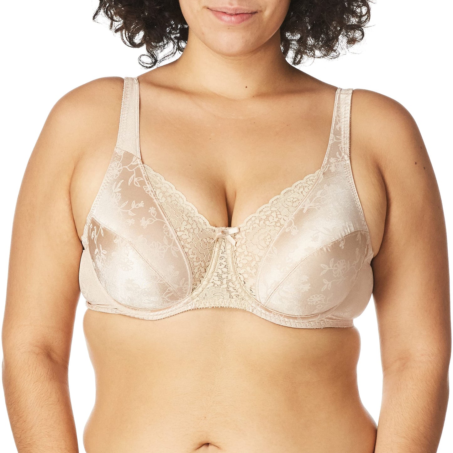 Playtex womens Secrets Love My Curves Signature Floral Underwire Us4422 Full Coverage Bra, Taupe, 34D US